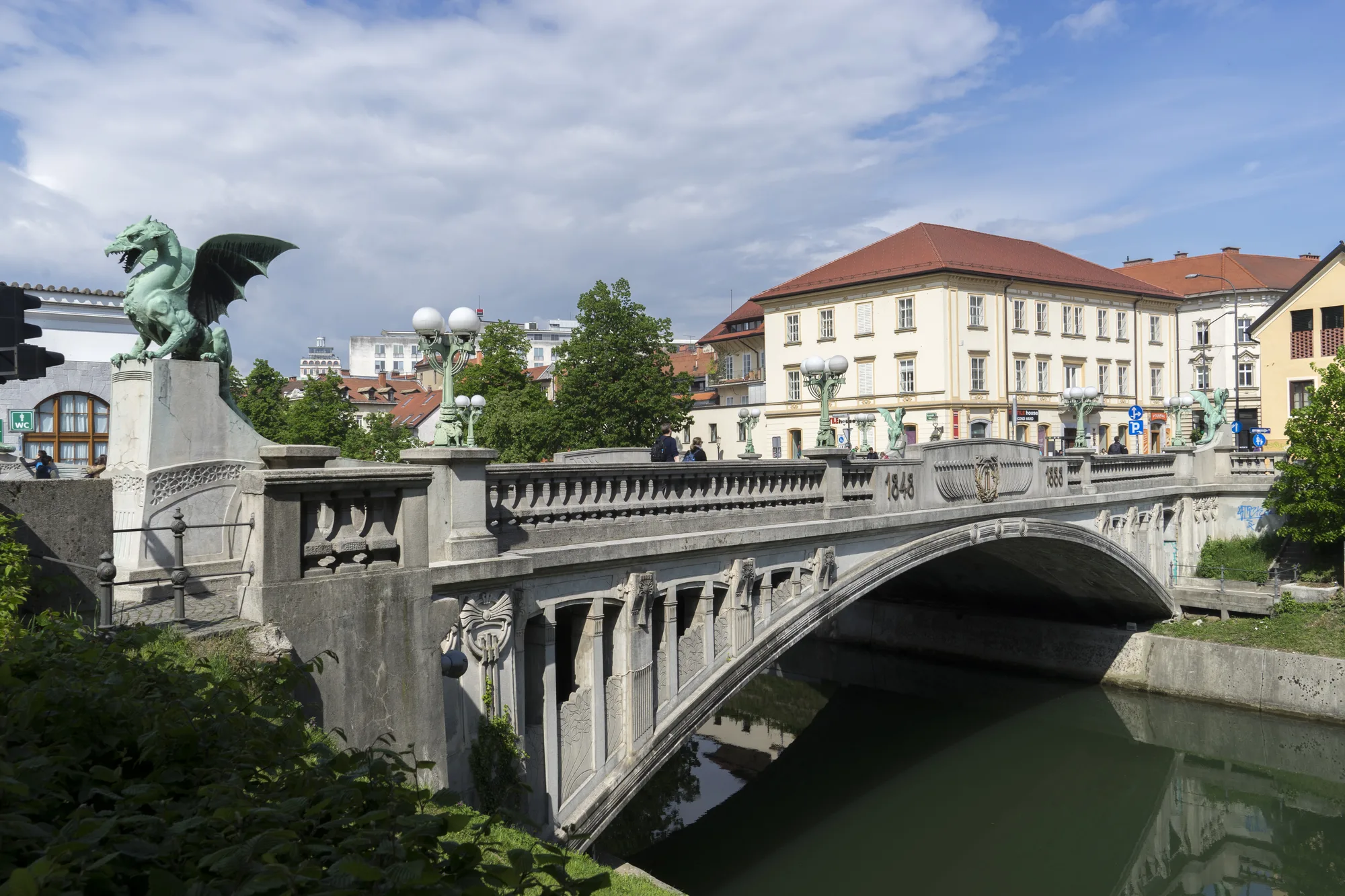 Ljubljana rooftops and skyline
