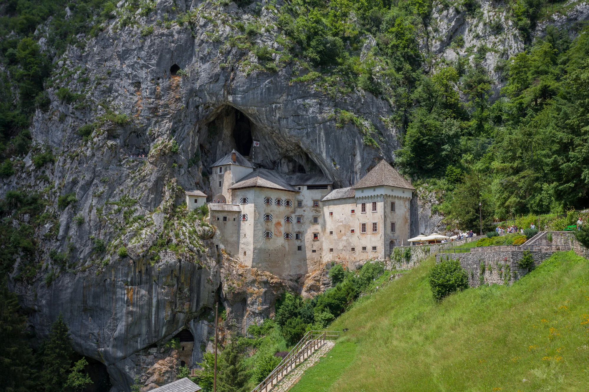 Predjama Castle, the Renaissance fortress built into the mouth of a cliff cave near Postojna